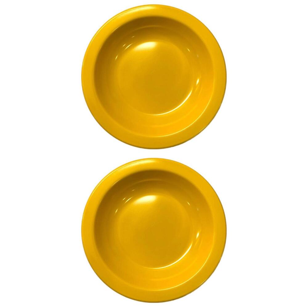 Set of 2 Vintage Dallas Ware Yellow Melamine 7.5” Bowls